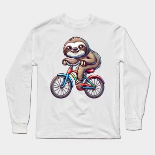 Sloth on bike Long Sleeve T-Shirt